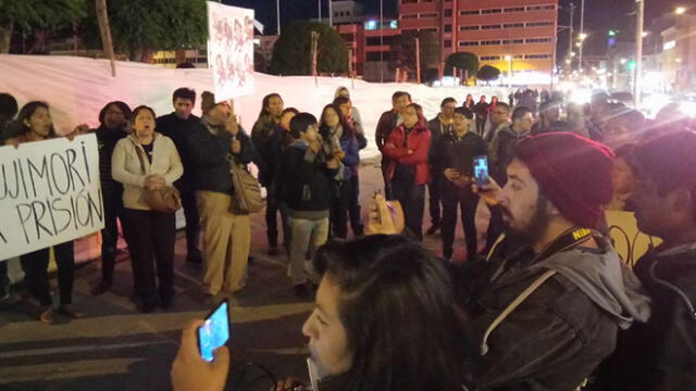 En Huancayo también se sintió rechazo a indulto a Alberto Fujimori [FOTOS]