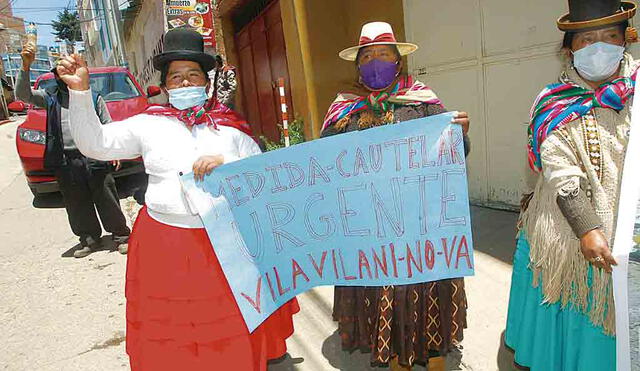 en contra. Aimaras rechazan proyecto hídrico de Tacna.
