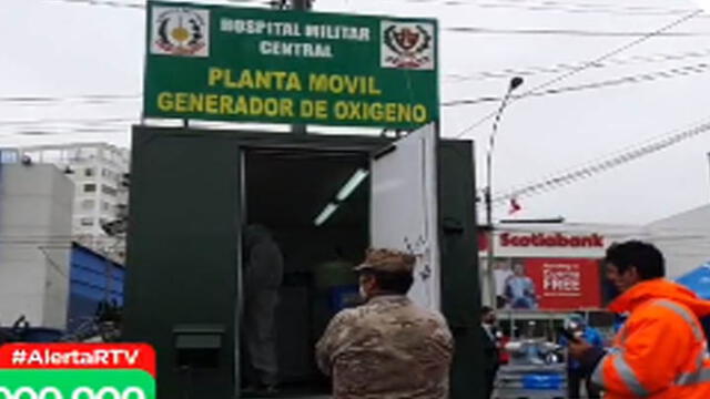 Planta móvil del Ejército Peruano llegó a San Miguel. Créditos: Captura RTV.