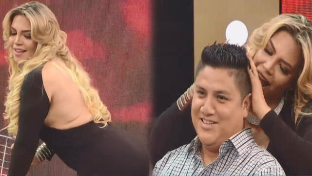 Anelhí Arias encandiló a trabajador de “Magaly TV, la firme” con sensual show