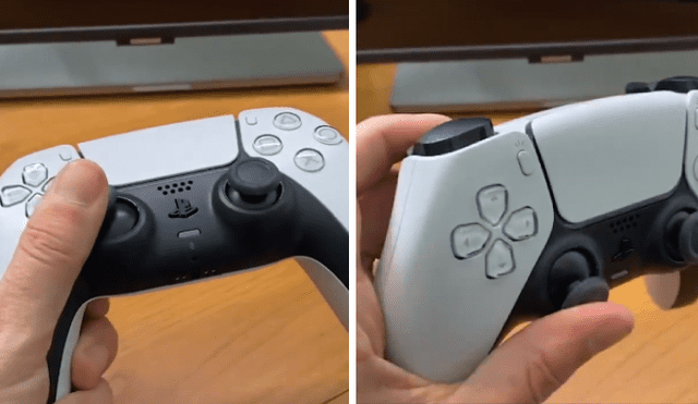 Ni gigante ni pequeño, pero si más grande que el control de PS4. Así luce el mando de la PlayStation 5 en la vida real. Imagen: Twitter/Geoff Keighley.