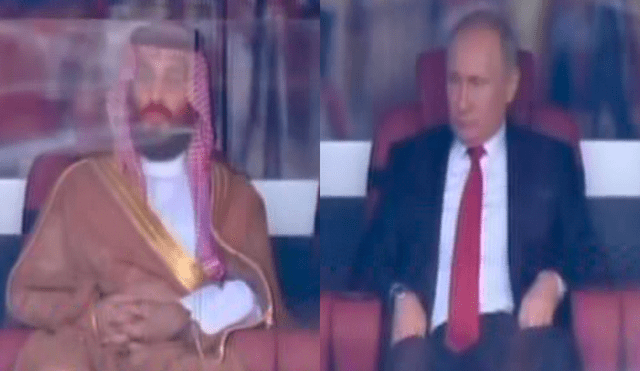 El príncipe saudí lamentaba el quinto gol y Putin tuvo particular reacción