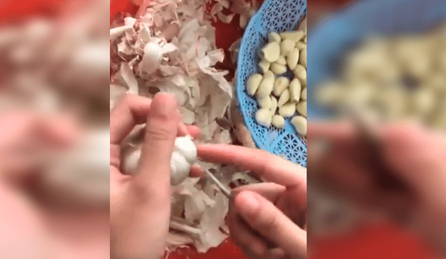 Facebook viral: joven enseña truco para pelar ajos en segundos y asombra a miles [VIDEO]