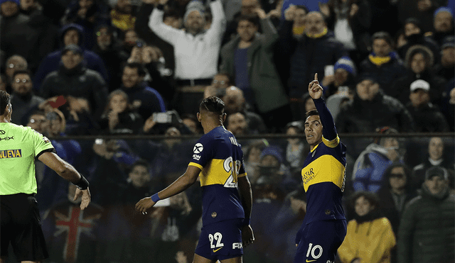 Carlos Tévez marcó un gol en el Boca Juniors vs. Aldosivi por la fecha 3 de la Superliga Argentina 2019-20. | Foto: AFP