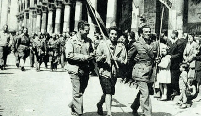 Alegría. Los ciudadanos italianos en 1945, hombres y mujeres, además de luchar con coraje, lo hicieron con entusiasmo.
