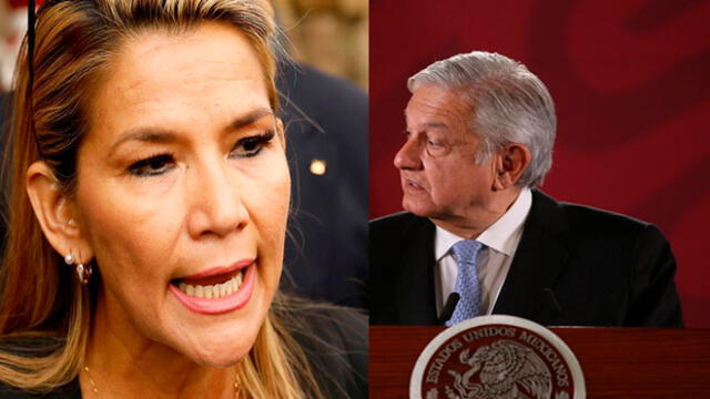 El Gobierno interino de Áñez acusó al de López Obrador de no cumplir con tratados internacionales. Foto: composición