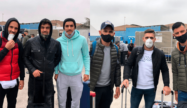 Jugadores uruguayos de Alianza Lima y Universitario están de regreso, llegaron en vuelo humanitario. Foto: Antonio Melgarejo/La República