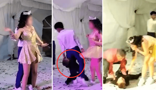 El menor terminó pisoteado tras interrumpir el baile de una quinceañera en México. Foto: composición LR / TikTok: @danielbb52