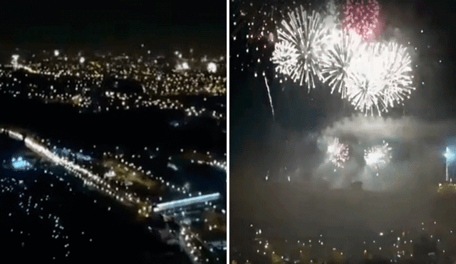 Facebook: Así se vio el cielo de Lima durante la llegada del Año Nuevo 2018