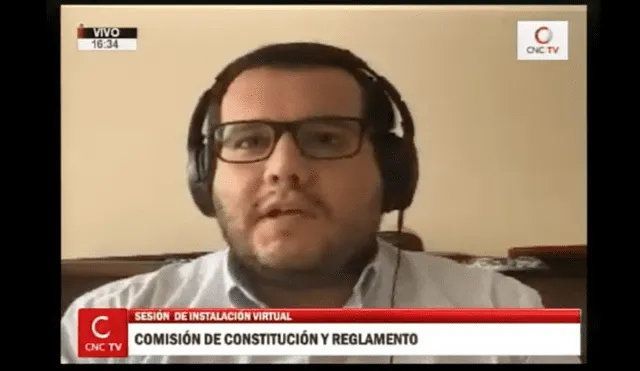 Congresista Franco Salinas de Acción Popular se opuso a que la paridad rija también para la dirigencia de los partidos políticos. Foto: Congreso.