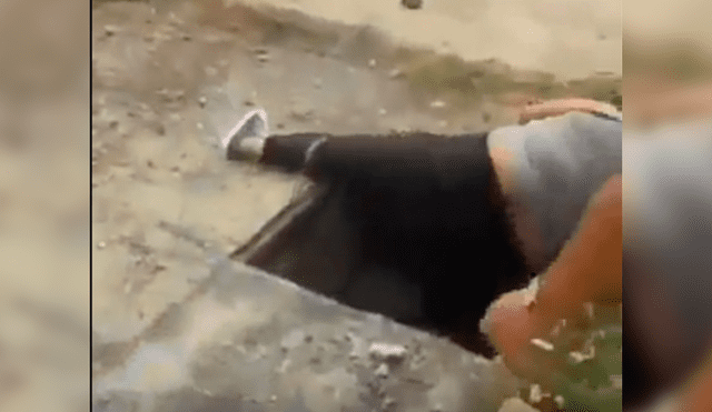 Facebook viral: El divertido y tenebroso momento que esta mujer pasó al caer en tumba de cadáver [VIDEO]