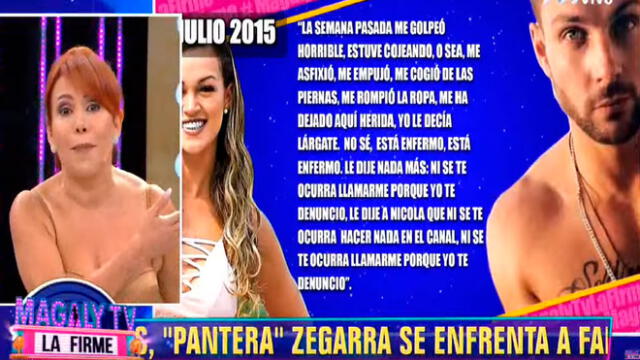 Magaly Medina arremete contra Angie Arizaga por defender a Nicola Porcella