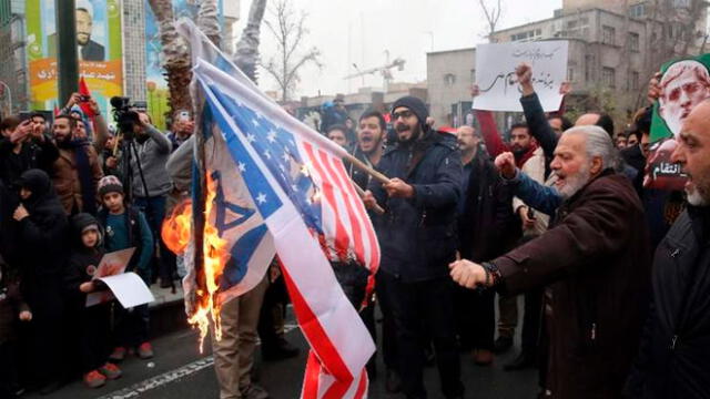 Protestas en Irán tras asesinato de Qasem  Soleimani. Foto: Difusión