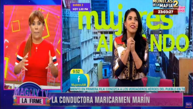 Magaly Medina arremate contra  Maricarmen Marín. Foto: Captura