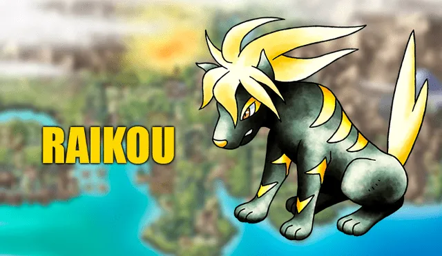 Mejora visual del sprite de Raikou en la beta de Pokémon Gold and Silver's de 1997.