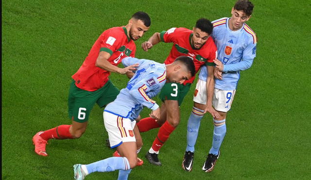 España y Marruecos luchan por uno de los dos últimos cupos al Mundial Qatar 2022. Foto: EFE
