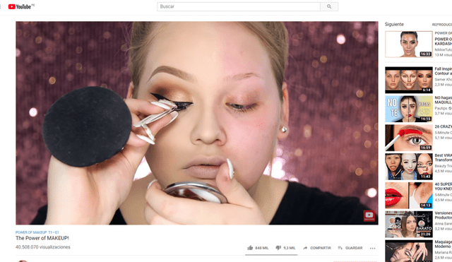 YouTube estrena función para que pruebes maquillaje cuando ves videos de belleza.