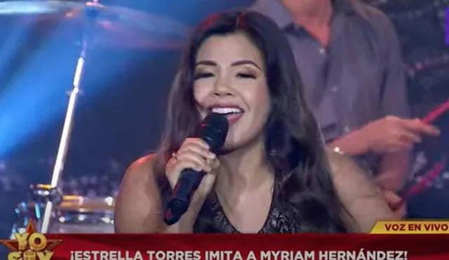 Estrella Torres interpretó la canción "Eres". Foto: captura de YouTube