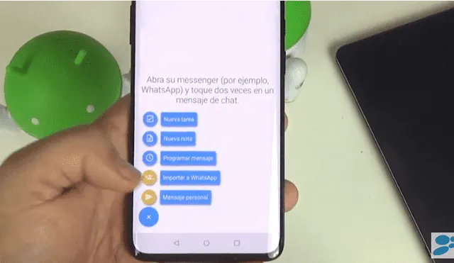 Desliza para ver los detalles de este método para programar mensajes en WhatsApp. Foto: Captura / YouTube.