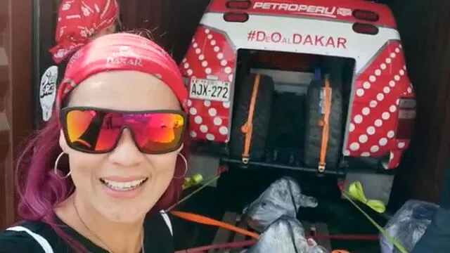 Fernanda Kanno muestra 'La Cero', la camioneta con la que correrá el Dakar 2020. Foto: captura