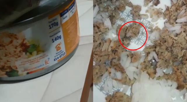 Facebook: Mujer denuncia que encontró gusanos en conserva de pescado en Arequipa [VIDEO]