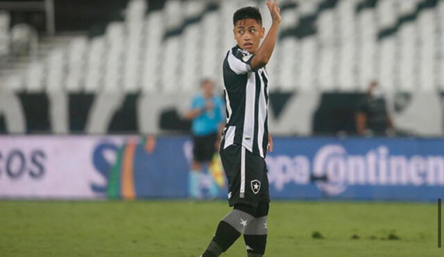 Alexander Lecaros juega en el club brasileño desde este año. Foto: Twitter Botafogo