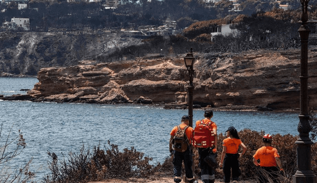 Grecia: hallan dos cuerpos en el mar tras nueve días de los incendios forestales 