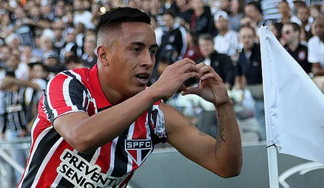 Christian Cueva tuvo picos de gran rendimiento en Sao Paulo que le permitieron llegar a Europa. Foto: Sao Paulo.