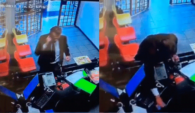Cámaras de seguridad graban robo de sujeto enternado [VIDEO]