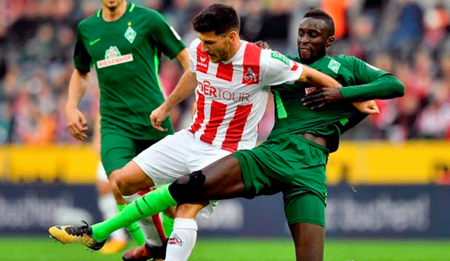 Sin Pizarro por lesión, Colonia empató a cero con el Werder Bremen