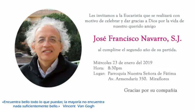 Homenaje al maestro jesuita José Francisco Navarro, S.J.