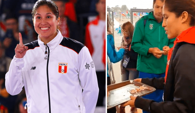 Alexandra Grande repartió ceviche a deportistas participantes en Juegos Panamericanos Lima 2019 tras ganar la medalla de oro.