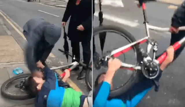 Facebook: intentan robarle su bicicleta y se arrastró hasta defenderla [VIDEO]