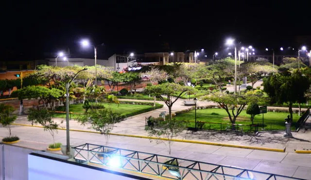 Ciudad de Lambayeque iluminación led plaza de armas