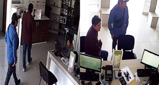 Delincuentes roban el celular a mujer en su propio centro de trabajo.