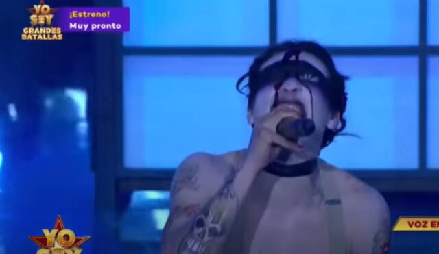 Imitador de Marilyn Manson tuvo una actuación impecable. Foto: captura de YouTube