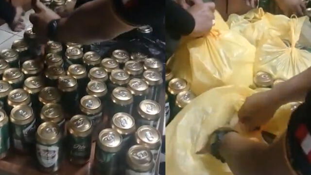 Mujeres intentaron ingresar 215 cervezas al penal de Lurigancho [VIDEO]