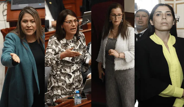 Congresistas fujimoristas Vilcatoma, Salazar, Bartra y Letona.