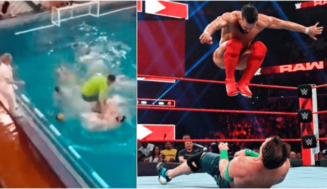 Entrenador de waterpolo copió el ataque de un luchador de WWE y desató brutal pelea [VIDEO]
