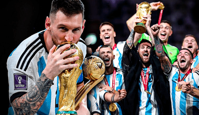 Messi obtiene su primera Copa del Mundo en una final inolvidable contra Francia.Foto: Alberto Fernández/ Twitter /TyC Sports.