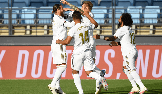 Toni Kroos marcó un golazo en el regreso del Real Madrid en LaLiga Santander. | Foto: AFP