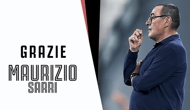 La Juventus anunció el cese de Sarri por sus redes sociales. Foto: Twitter Oficial de la Juventus.