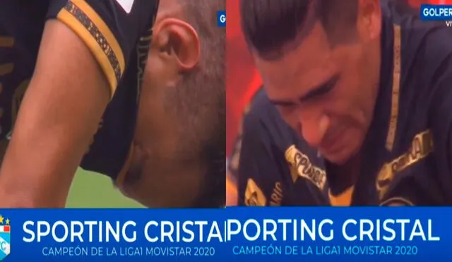 Jugadores de Universitario lloraron tras perder la final ante Sporting Cristal. Foto: captura de Gol Perú