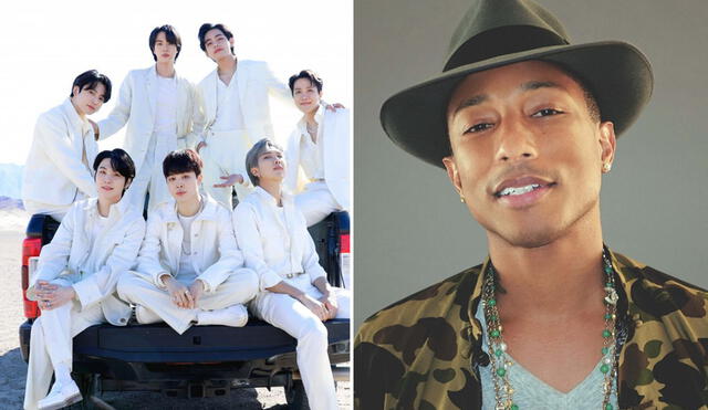 Canción de BTS y Pharrell Williams estará en el álbum del productor y cantante estadounidense. Foto: composición BigHit/difusión
