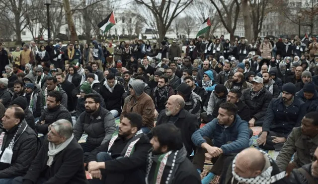 EEUU: musulmanes protestan frente a la Casa Blanca por Jerusalén