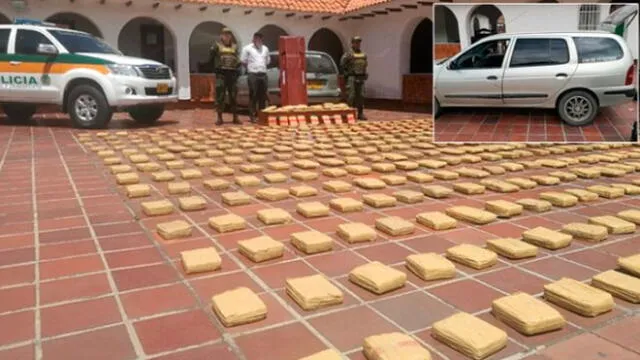 Se decomisaron 300 kilos de marihuana valorizada en más de 40 000 dólares. Foto: Policía de Colombia