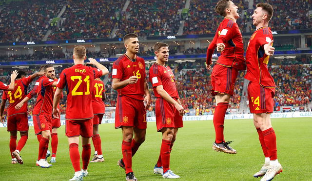 España logró la victoria más abultada en lo que va del Mundial Qatar 2022. Foto: EFE
