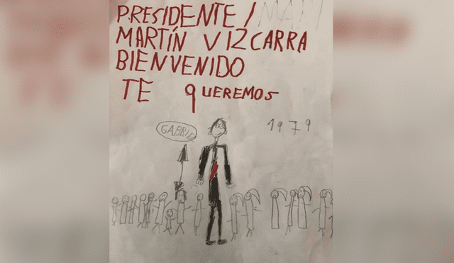 El presidente peruano, Martín Vizcarra, publicó el emotivo dibujo que hizo un niño.