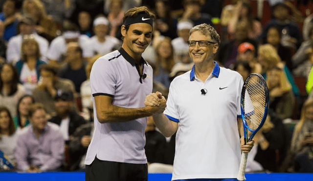 Roger Federer jugó junto a Bill Gates en partido benéfico [VIDEO]