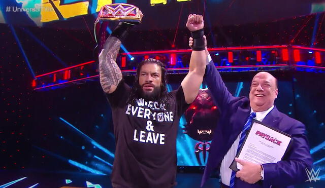 Roman Reigns venció a Bray Wyatt y a Braun Strowman en WWE Payback 2020. Foto: WWE